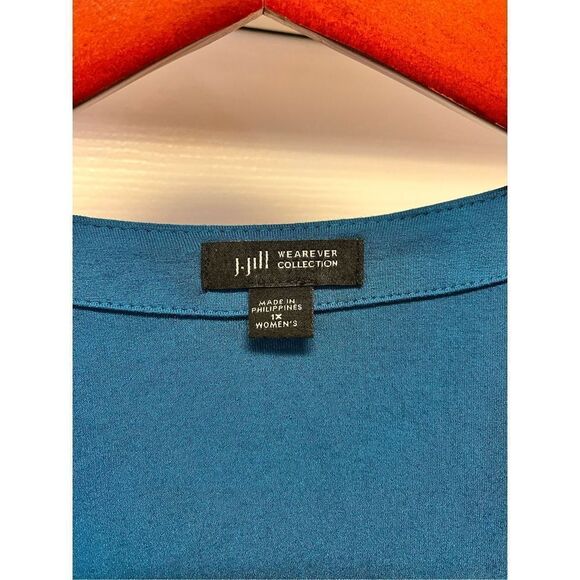 J. Jill Wearever Teal Blue Long Pocket Cardigan sz 1X EUC - Picture 2 of 7